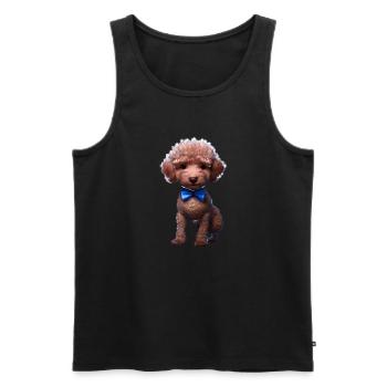 Hundeliebe Pudel Hundehalter Pudelwelpe Hundewelpe - Männer Premium Bio Tank Top - Schwarz - Vorne - Michal (187cm)