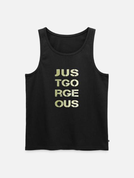 just gorgeous - Männer Premium Bio Tank Top - Schwarz