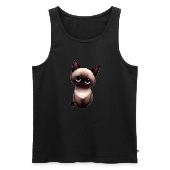 Burmese cat - Männer Premium Bio Tank Top - Schwarz - Vorne - Michal (187cm)