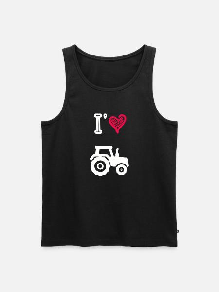 I love tractors - Men's Premium Organic Tank Top - black