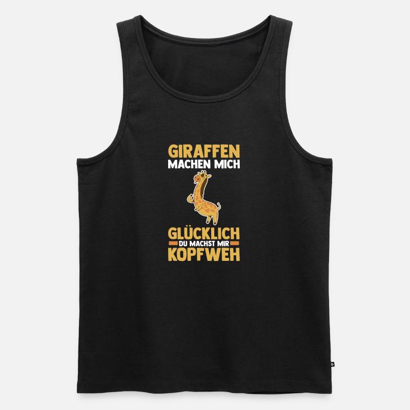 Giraffe Giraffen - Männer Premium Bio Tank Top - Schwarz