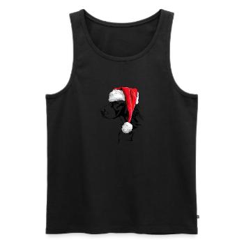 Père Noël Setter Chiens de Noël Wilsigns - Débardeur bio Premium Homme - noir - Devant - Michal (187cm)