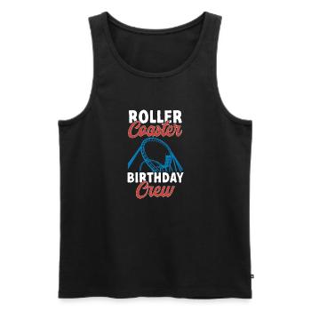 Roller Coaster Roller Coaster Amusement Park - Men's Premium Organic Tank Top - black - Front - AI Model Male 178 light (178cm)