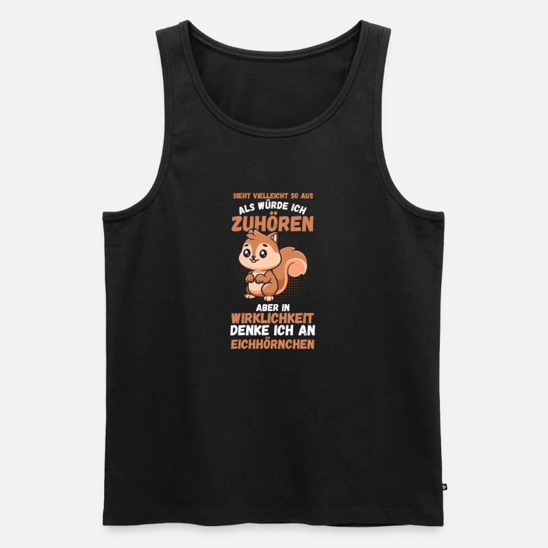 Eichhörnchen - Männer Premium Bio Tank Top - Schwarz