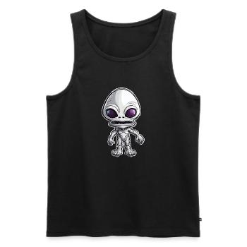 Alien / Außerirdisch / Ufo / Area 51 / All / Mars - Men's Premium Organic Tank Top - black - Front - AI Model Male 178 light (178cm)