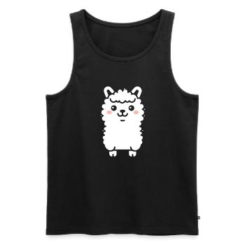 Baby-Lama - Männer Premium Bio Tank Top - Schwarz - Vorne - Michal (187cm)