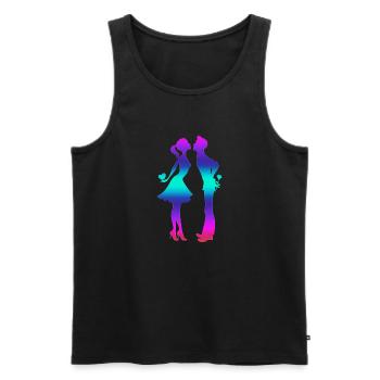 Liebe mich Valentinstag Alles Gute zum Valentinstag Valentinstag - Männer Premium Bio Tank Top - Schwarz - Vorne - Michal (187cm)