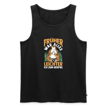 Everything used to be easier funny sayings - Men's Premium Organic Tank Top - black - Front - Michal (187cm)