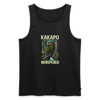 Kakapo amoureux de Nouvelle-Zélande hibou perroquet oiseau - Débardeur bio Premium Homme - noir - Devant - Michal (187cm)