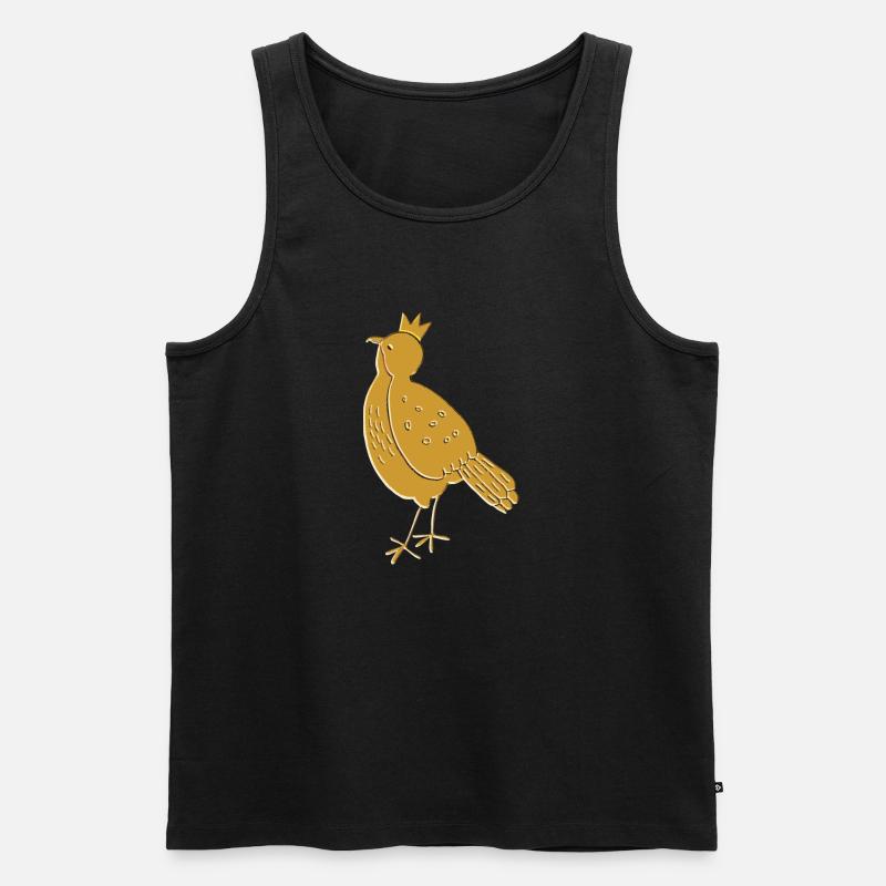 vogel ocker gold - Männer Premium Bio Tank Top - Schwarz