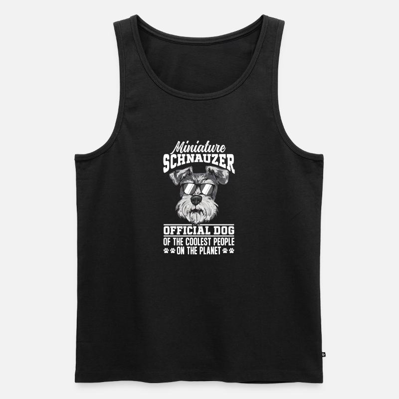 Zwergschnauzer Hund Schnauzer - Männer Premium Bio Tank Top - Schwarz