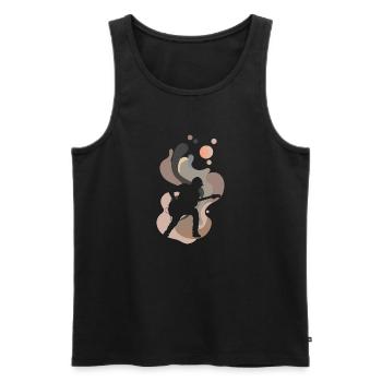 Gitarrist Hardrock Elektrogitarre - Männer Premium Bio Tank Top - Schwarz - Vorne - Michal (187cm)