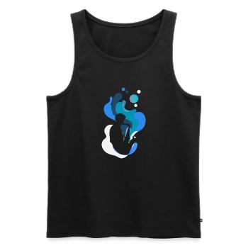 Jazz Saxophonist Wind Instrument - Men's Premium Organic Tank Top - black - Front - AI Model Male 178 light (178cm)