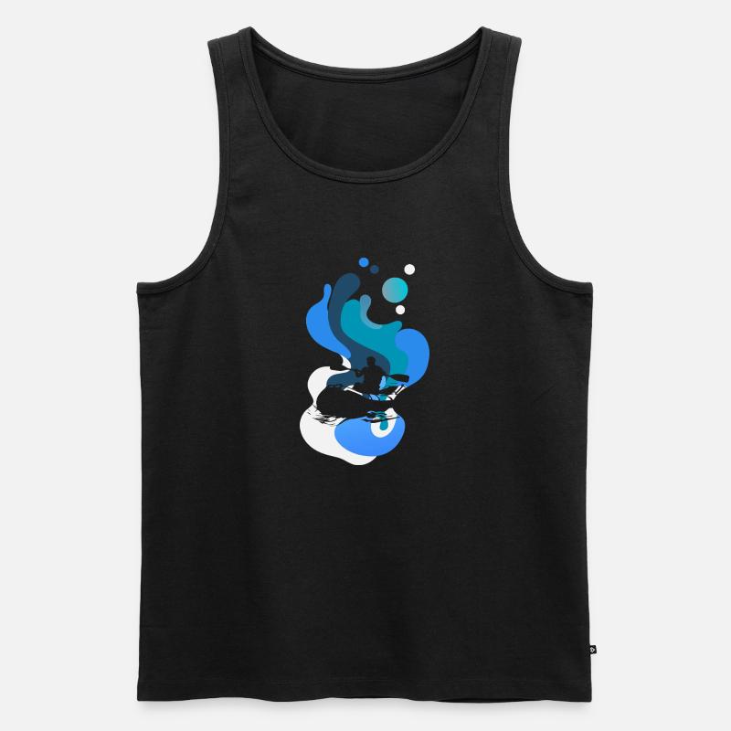 Rafting Kajak Bach - Männer Premium Bio Tank Top - Schwarz
