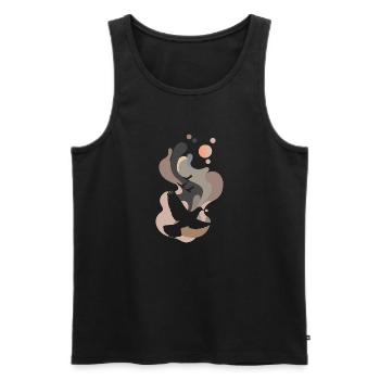 Dove of Peace Dove Dung - Men's Premium Organic Tank Top - black - Front - AI Model Male 178 light (178cm)