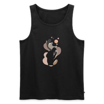 Saxophonist Orleans - Männer Premium Bio Tank Top - Schwarz - Vorne - AI Model Male 178 light (178cm)