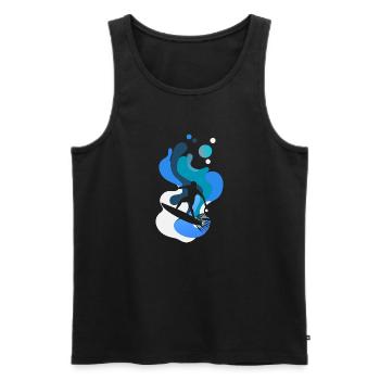 Surfeur Planche de surf Camp de surf - Débardeur bio Premium Homme - noir - Devant - AI Model Male 178 light (178cm)