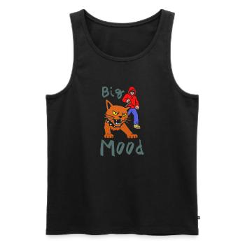 Big Mood for lovers of cats and urban style. - Men's Premium Organic Tank Top - black - Front - AI Model Male 178 light (178cm)