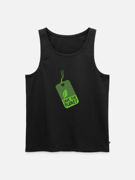 etikett_stp - Männer Premium Bio Tank Top - Schwarz