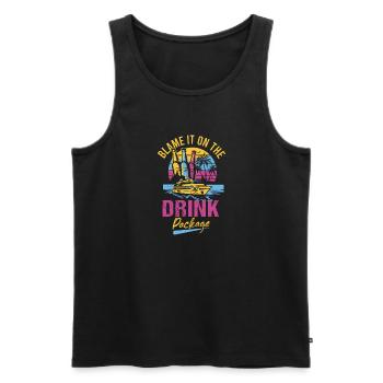 Kreuzfahrt Kreuzfahrtschiff Cruise Vintage Cruiser - Männer Premium Bio Tank Top - Schwarz - Vorne - AI Model Male 178 light (178cm)