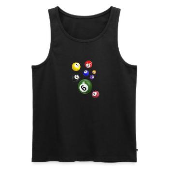 billardkugeln,billard,kugeln,kostüm - Männer Premium Bio Tank Top - Schwarz - Vorne - AI Model Male 178 light (178cm)
