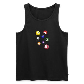 billardkugeln,billard,kugeln,kostüm - Männer Premium Bio Tank Top - Schwarz - Vorne - AI Model Male 178 light (178cm)