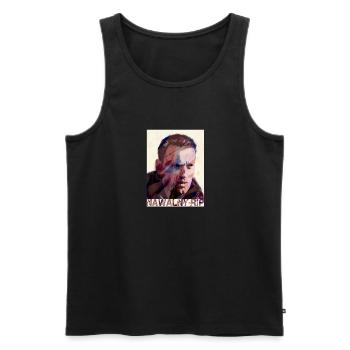 Navalny,RIP,Graffiti,Painting - Men's Premium Organic Tank Top - black - Front - AI Model Male 178 light (178cm)