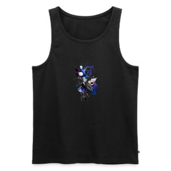 Flowers,Abstract Flowers,Planets,Stars,Watercolor - Men's Premium Organic Tank Top - black - Front - Michal (187cm)