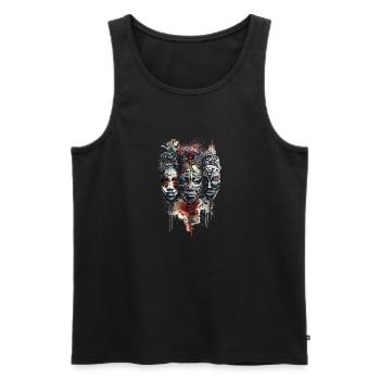 Afrique - Débardeur bio Premium Homme - noir - Devant - Michal (187cm)