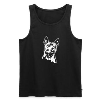 Thai Ridgeback Portrait Hund Hunde Wilsigns - Männer Premium Bio Tank Top - Schwarz - Vorne - AI Model Male 178 light (178cm)