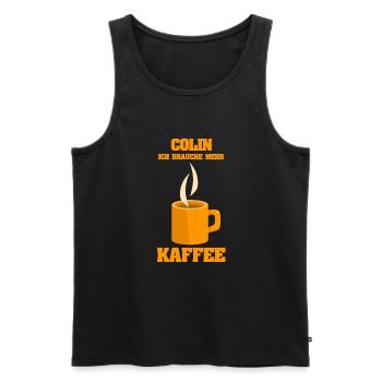 Geschenk für Colin - Männer Premium Bio Tank Top - Schwarz - Vorne - AI Model Male 178 light (178cm)