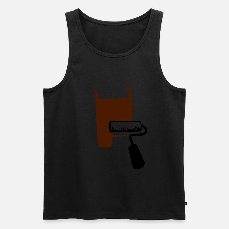 Farbroller - Männer Premium Bio Tank Top - Schwarz