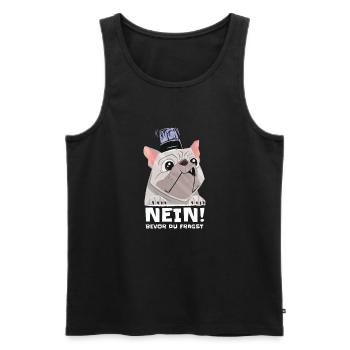 american Bully Polizeihund french Bulldog Wachhund - Männer Premium Bio Tank Top - Schwarz - Vorne - AI Model Male 178 light (178cm)