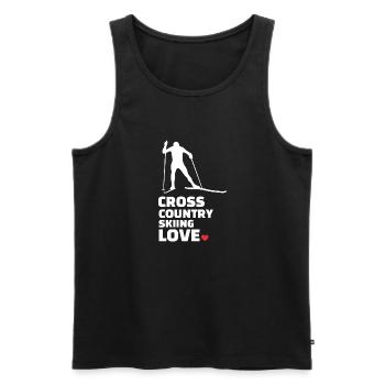 Ich Liebe Langlauf Stilvolles - Männer Premium Bio Tank Top - Schwarz - Vorne - Michal (187cm)