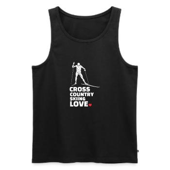 Ich Liebe Langlauf Stilvolles - Männer Premium Bio Tank Top - Schwarz - Vorne - Michal (187cm)