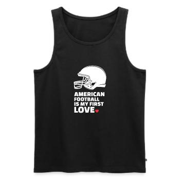 J’adore le football américain élégant - Débardeur bio Premium Homme - noir - Devant - Michal (187cm)