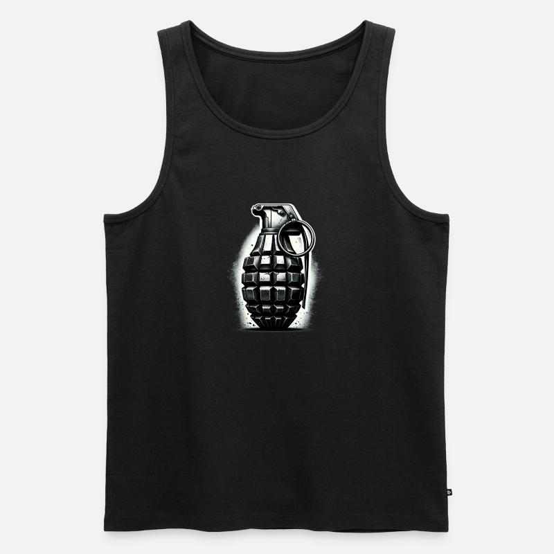 Sprengladung: Handgranate - Männer Premium Bio Tank Top - Schwarz