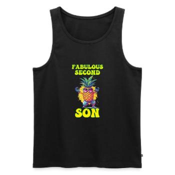 Fabulous Second Son Siblings Younger - Men's Premium Organic Tank Top - black - Front - AI Model Male 178 light (178cm)
