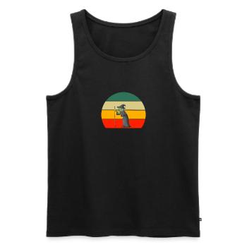 Hexen Kostüm Party Geschenk Retro Halloween - Männer Premium Bio Tank Top - Schwarz - Vorne - Michal (187cm)