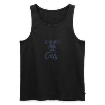 Urlaub - Männer Premium Bio Tank Top - Schwarz - Vorne - AI Model Male 178 light (178cm)