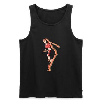 Roller Skating Roller Skates Inline Skates Girls - Men's Premium Organic Tank Top - black - Front - AI Model Male 178 light (178cm)
