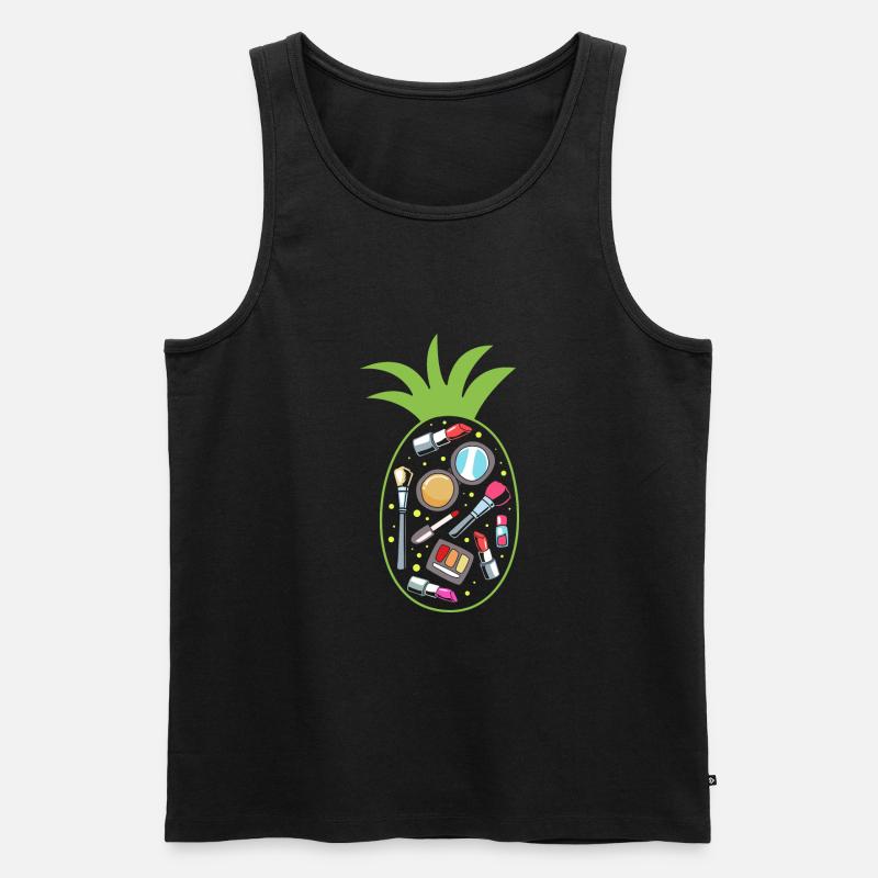 Kosmetikerin Ananas - Männer Premium Bio Tank Top - Schwarz