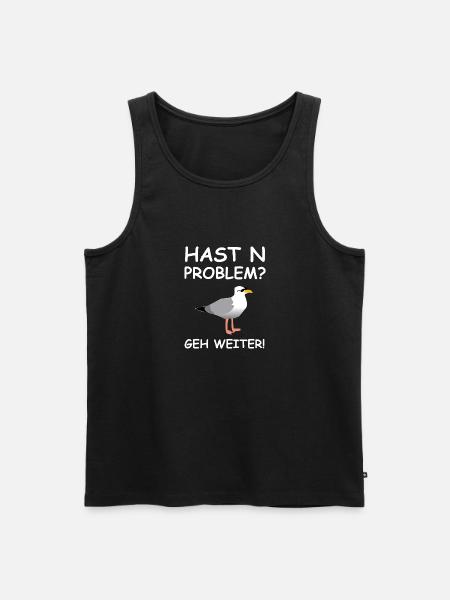 Hamburger Möwe - Männer Premium Bio Tank Top - Schwarz