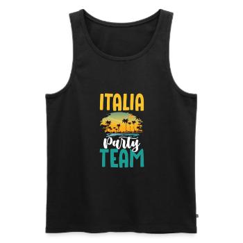 Italia Party Team - Männer Premium Bio Tank Top - Schwarz - Vorne - Michal (187cm)