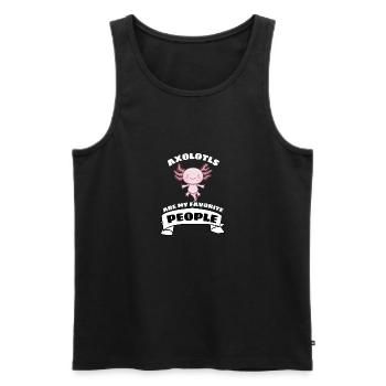 Amoureux des animaux Salamandre Drôle Cadeau Axolotl - Débardeur bio Premium Homme - noir - Devant - Michal (187cm)