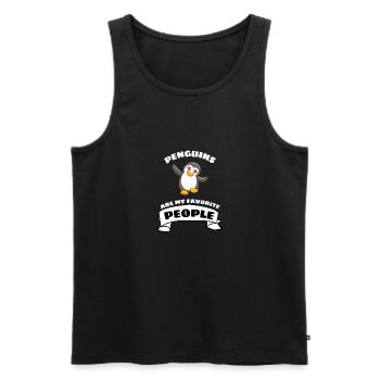 Antarktis Tier Geschenk Zoo Vogel Lustiges Pinguin - Männer Premium Bio Tank Top - Schwarz - Vorne - Michal (187cm)