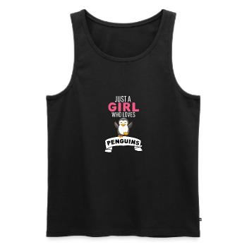 Zoo Vogel Antarktis Tier Mädchen Geschenk Pinguin - Männer Premium Bio Tank Top - Schwarz - Vorne - Michal (187cm)
