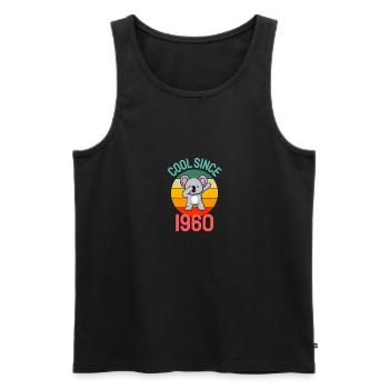 Cool seit 1960 Retro Dabbing Koala 63. Geburtstag - Männer Premium Bio Tank Top - Schwarz - Vorne - Michal (187cm)