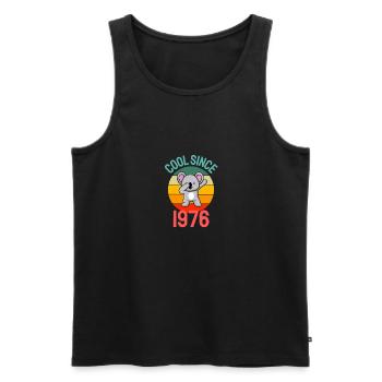 Cool depuis 1976 Retro Dabbing Koala 46ème anniversaire - Débardeur bio Premium Homme - noir - Devant - AI Model Male 178 light (178cm)