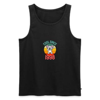 Cool seit 1998 Retro Dabbing Koala 24. Geburtstag - Männer Premium Bio Tank Top - Schwarz - Vorne - Michal (187cm)